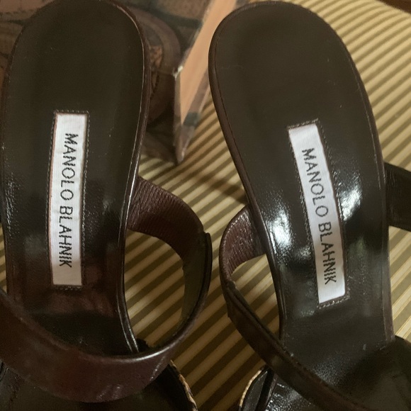 Manolo Blahnik Payton Snake Shoes pumps $935 New Authentic Guarantee - Picture 5 of 5